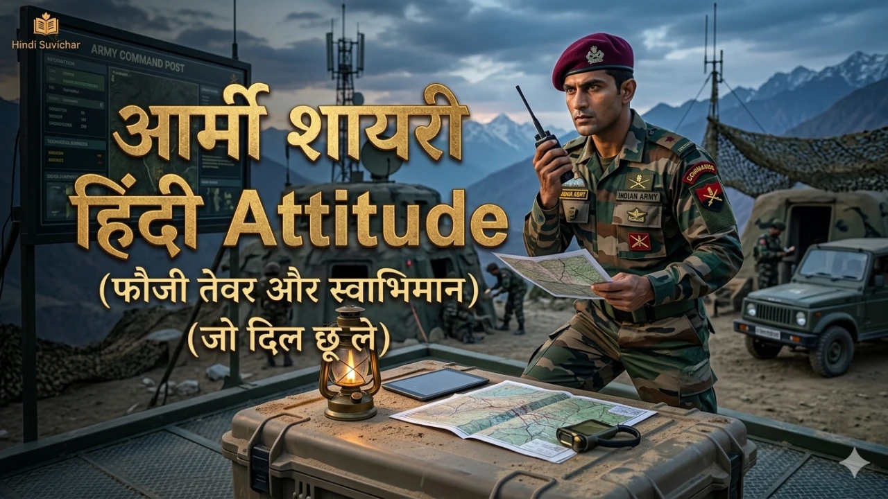 आर्मी शायरी हिंदी Attitude